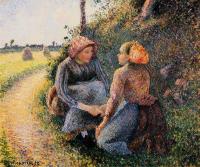 Pissarro, Camille - Seated and Kneeling Peasants